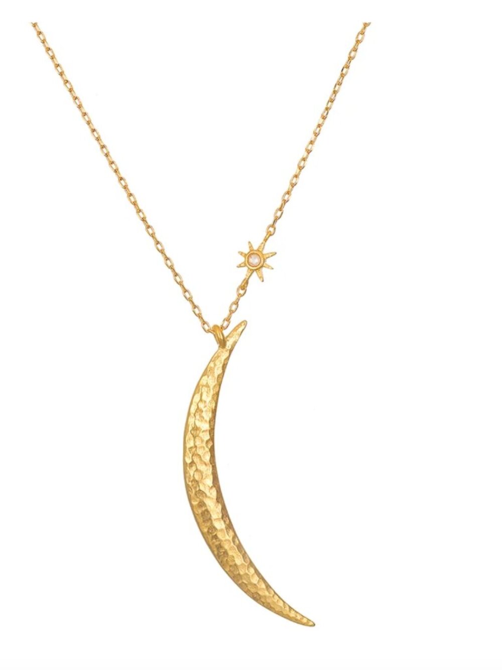 NEW Satya Illuminated Path Gold Moon Necklace